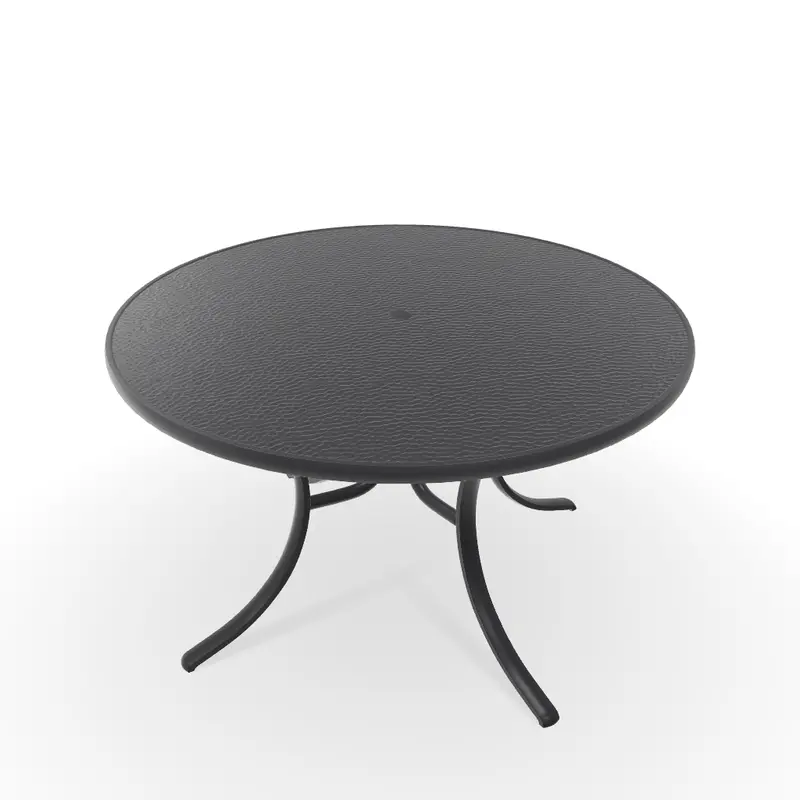48-Inch Black Marine-Grade Polymer Round Table