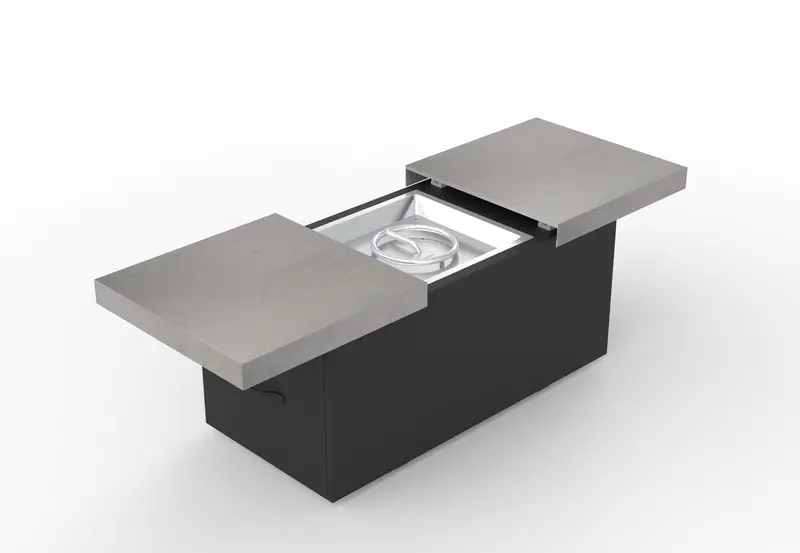 48 x 24-Inch Charcoal-and-Concrete Fire Pit