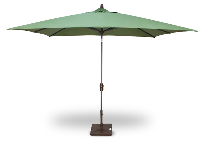 8-Foot by 10-Foot Crank-Operated Tilting Rectangular Patio Umbrella
