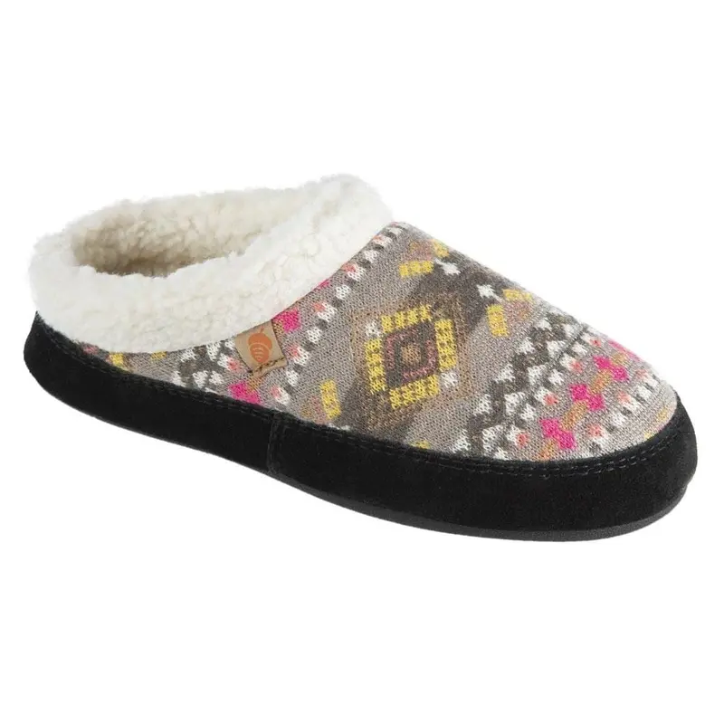 Acorn Fairisle Hoodback Scuff Slipper for Women