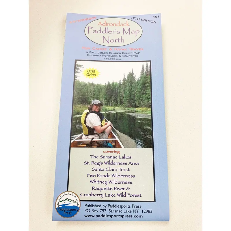 Adirondack North Paddling Map – Detailed Water Route Atlas