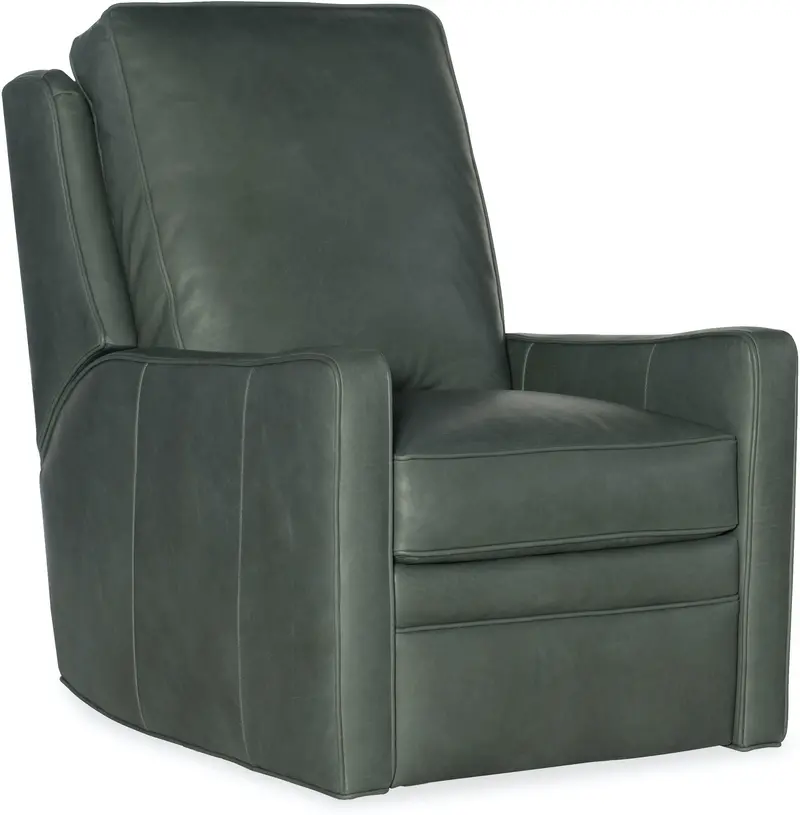 Alaric Leather Swivel or Glider Reclining Chair with Pillow Back