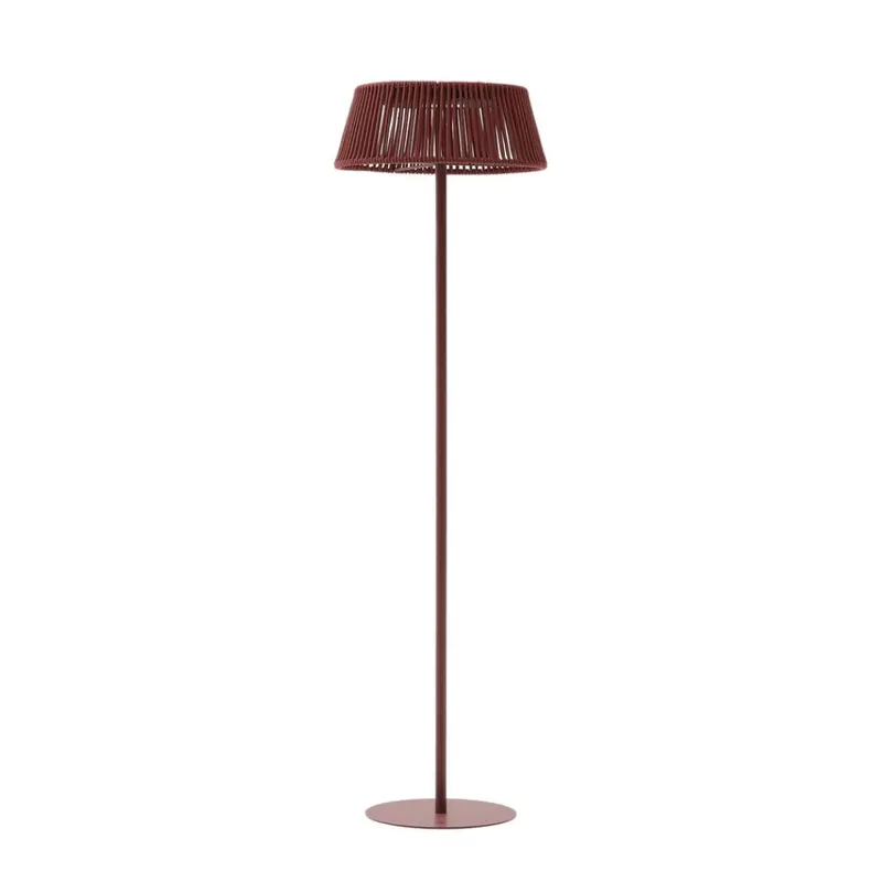 Aldet Solar-Powered Patio Floor Lamp in Terracotta