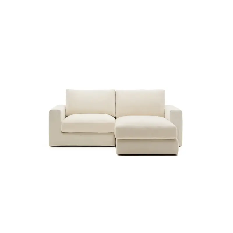 Alea 3-Seater Chaise Lounge with Right-Hand Seat in Ecru Beige