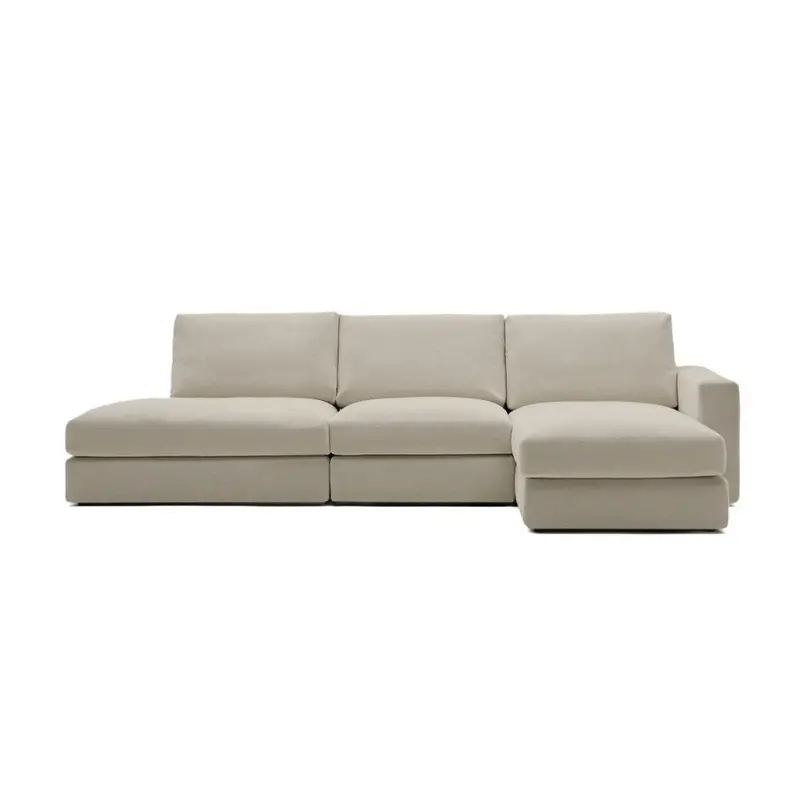 Alea 5-Seater Modular Sofa with Right-Chaise in Toasted Beige
