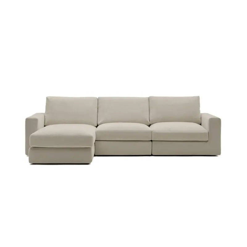 Alea Compact 4-Seater Sofa with Left-Chaise – Toasted Beige