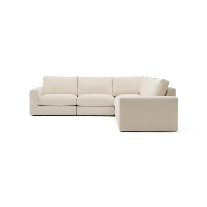 Alea L-Shaped Modular Corner Sofa in Ecru Beige