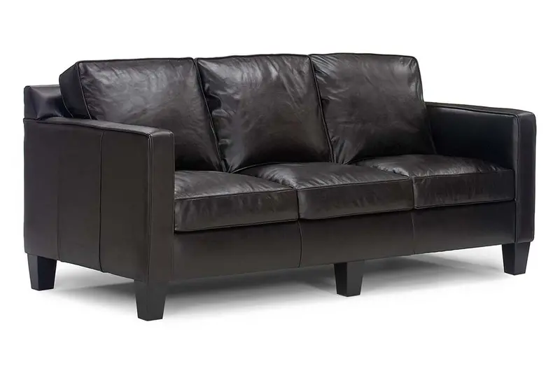 Alex 76-Inch European-Style Leather Sofa – Studio-Apartment Friendly