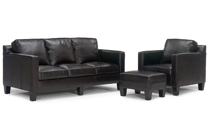 Alex Leather Living Room Set – Coordinated Sofa & Chairs