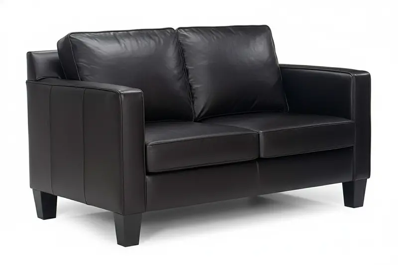 Alex Leather Loveseat – Compact Two-Person Sofa