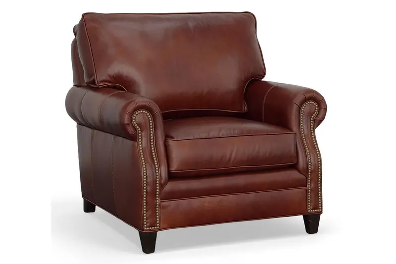 Alexander Traditional Leather Accent Chair