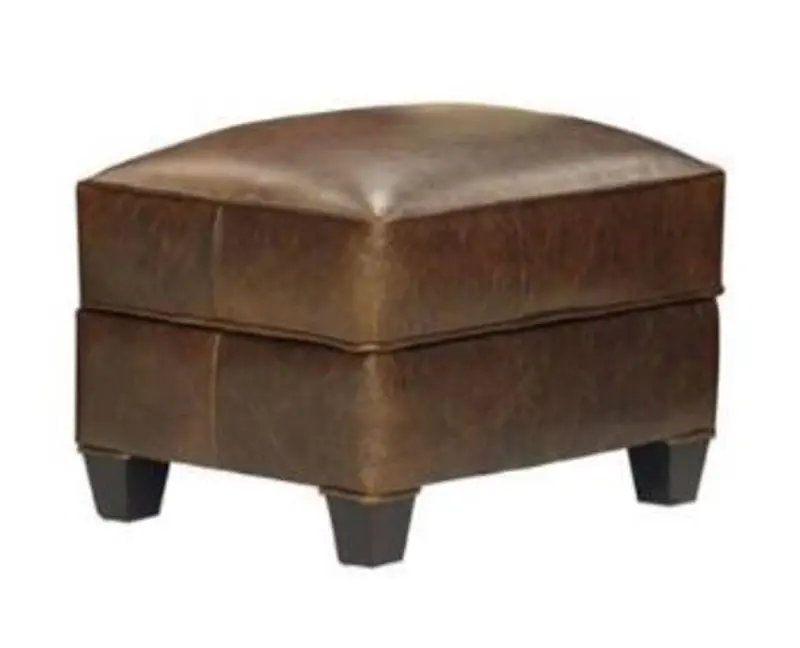 Alexander Upholstered Leather Ottoman