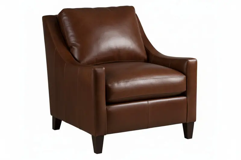 Allen Modern Leather Club Chair – Minimalist Accent Seating