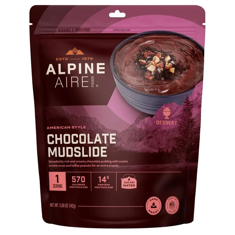 AlpineAire Chocolate Mudslide – Decadent Freeze-Dried Pudding