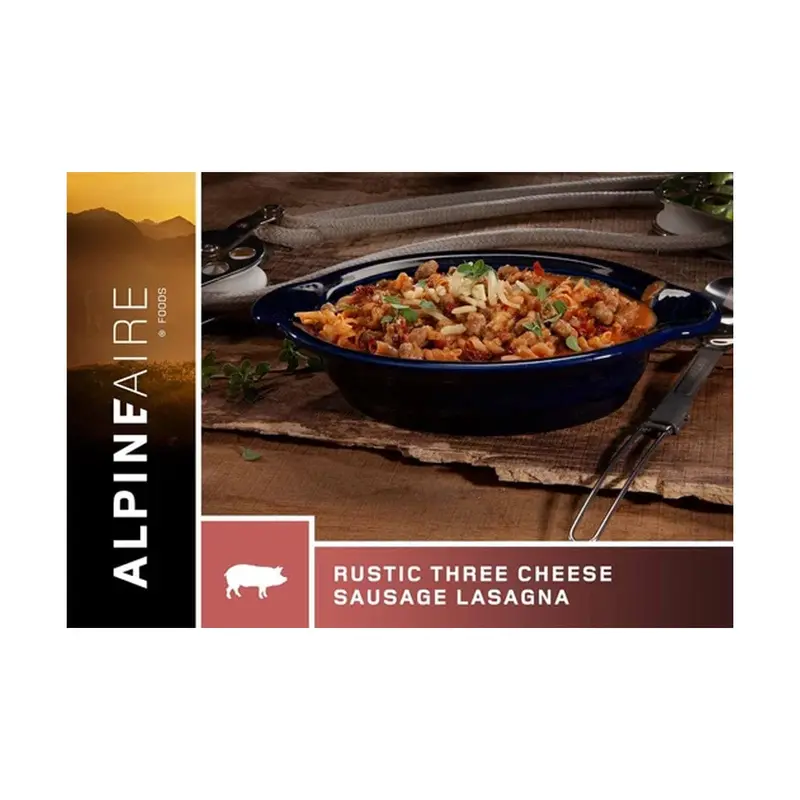 AlpineAire Rustic Three-Cheese Sausage Lasagna Bake