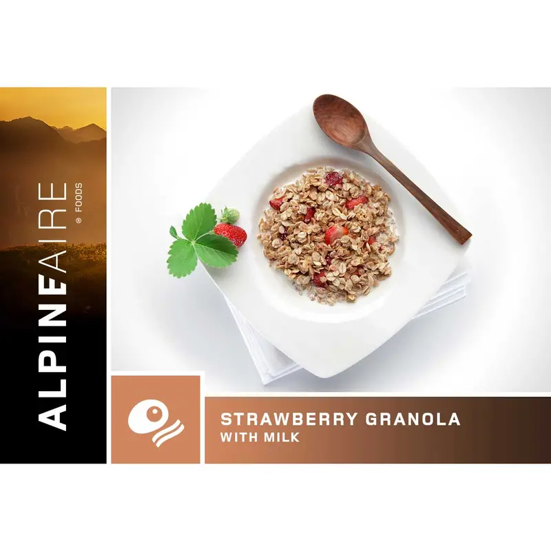 AlpineAire Strawberry Granola with Powdered Milk – Ready-to-Eat Trail Mix