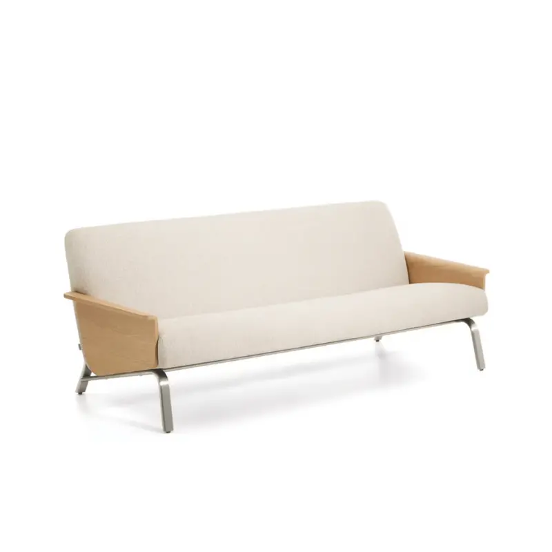 Amsen Natural Ash 3-Seater Sofa – Light Wood Frame Design