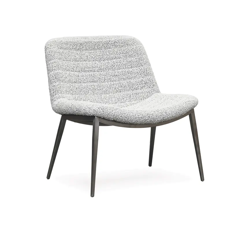 Andie Armchair in Pepper Salt – Textured Linen-Blend Accent Chair with Organic Tone