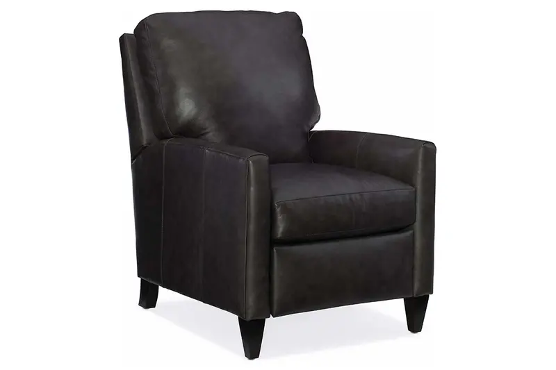 Angus Compact Leather Recliner with Pillow Back for Small Spaces
