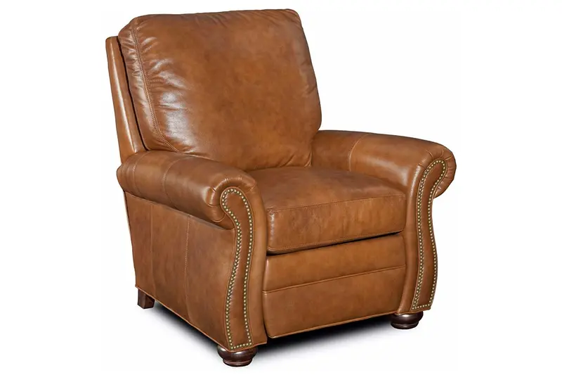 Arlington Traditional Leather Reclining Chair with Pillow Back Design