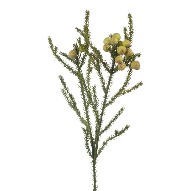 Artificial Berzelia Button Branch for Botanical Styling