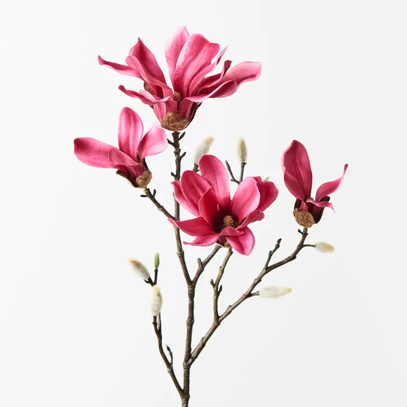Artificial Magnolia Fuchsia Pink Branch – Medium