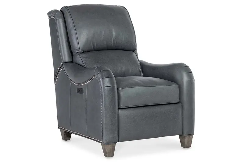 Aster English Arm Leather Recliner – Power-Activated Bustle Back