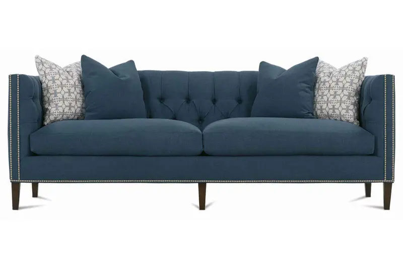 Astrid 92″ Two-Cushion Tuxedo Sofa in Tailored Fabric – Modern Tight-Back Design