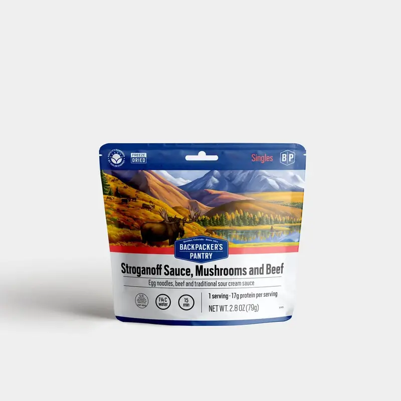Backpacker’s Pantry Beef Stroganoff with Egg Noodles – Freeze-Dried Meal