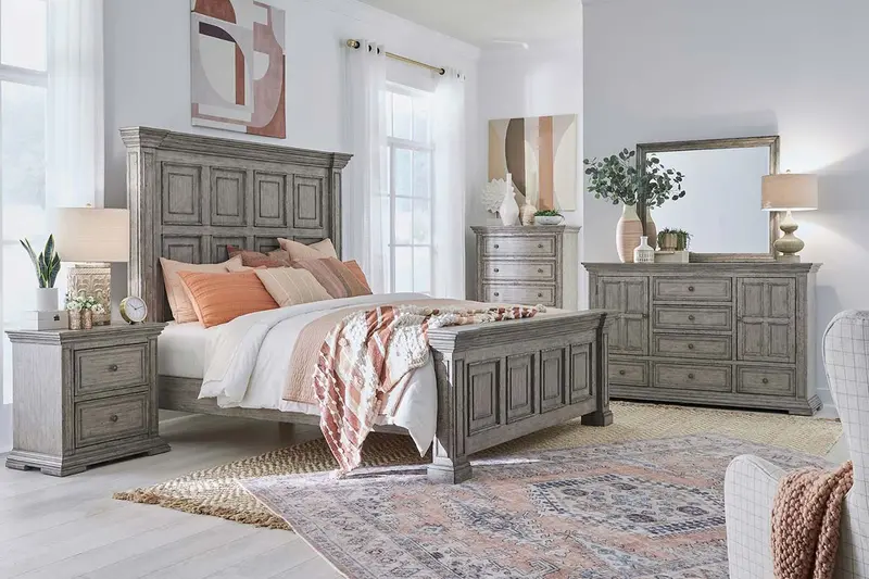 Baird Graystone Farmhouse Bedroom Collection – Stylish & Modular Bedroom Sets