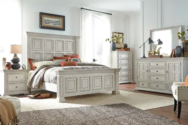 Baird Whitestone Farmhouse Bedroom Collection – Mix-and-Match Bedroom Furniture