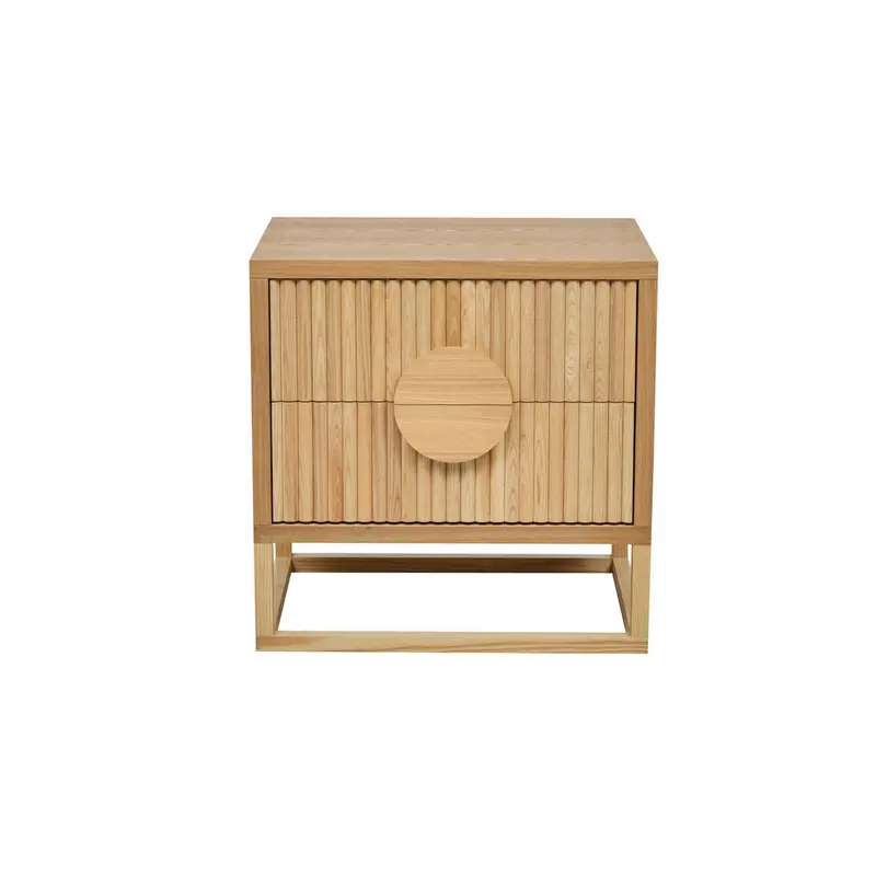 Benjamin Ripple Bedside Table – Natural Ash Edition