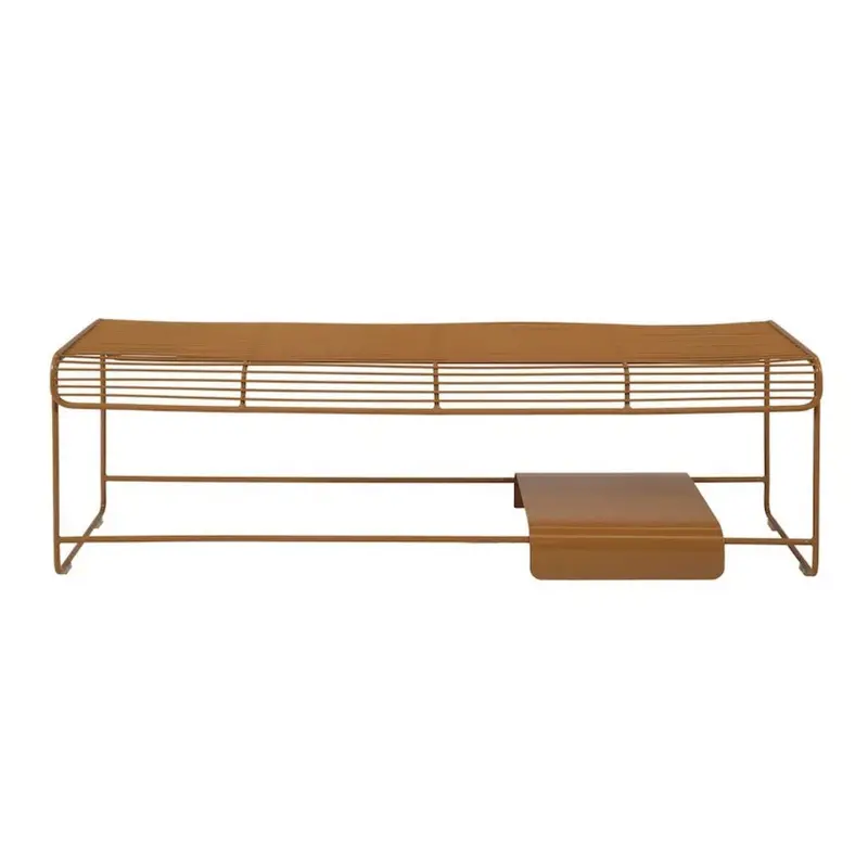 Benmore Toffee-Colored Outdoor Bench Seat