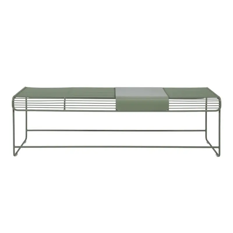 Benmore Upholstered Bench Seat in Sage Green