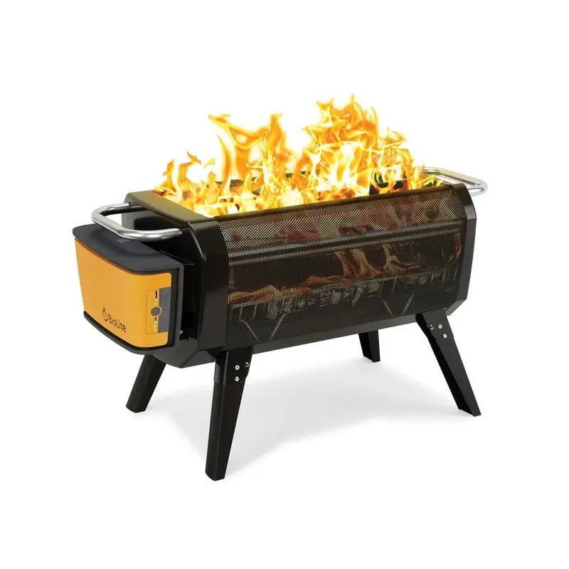 BioLite FirePit+ Smokeless Fire Pit – Bluetooth-Controlled Outdoor Wood/Charcoal Burner with Rechargeable Fan