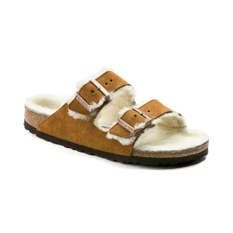 Birkenstock Arizona Shearling Suede Sandals – Luxe Lined Leather Design
