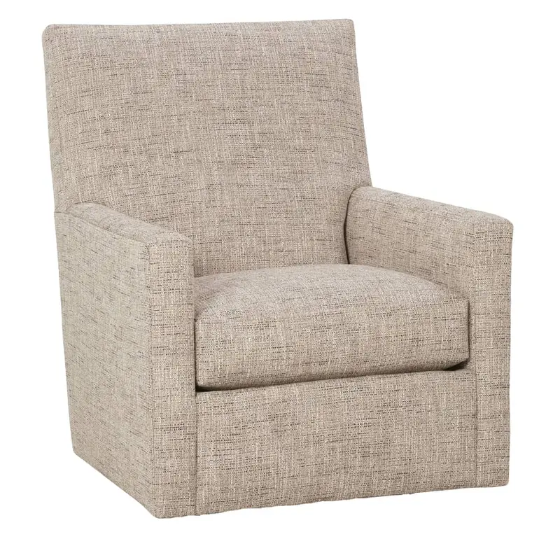 Blaine Contemporary Fabric Accent Chair with Swivel Base