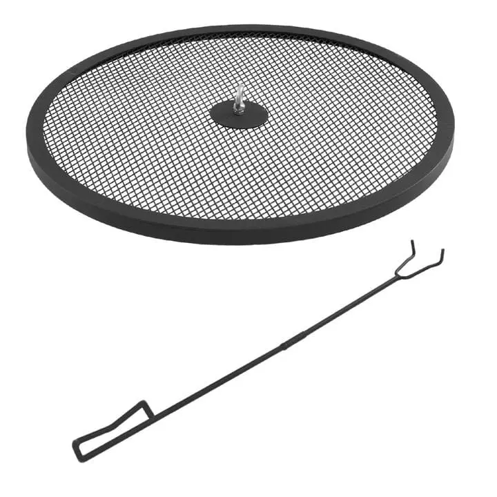 Blue Sky Peak Patio Fire Pit Spark Screen and Adjustable Lift Tool
