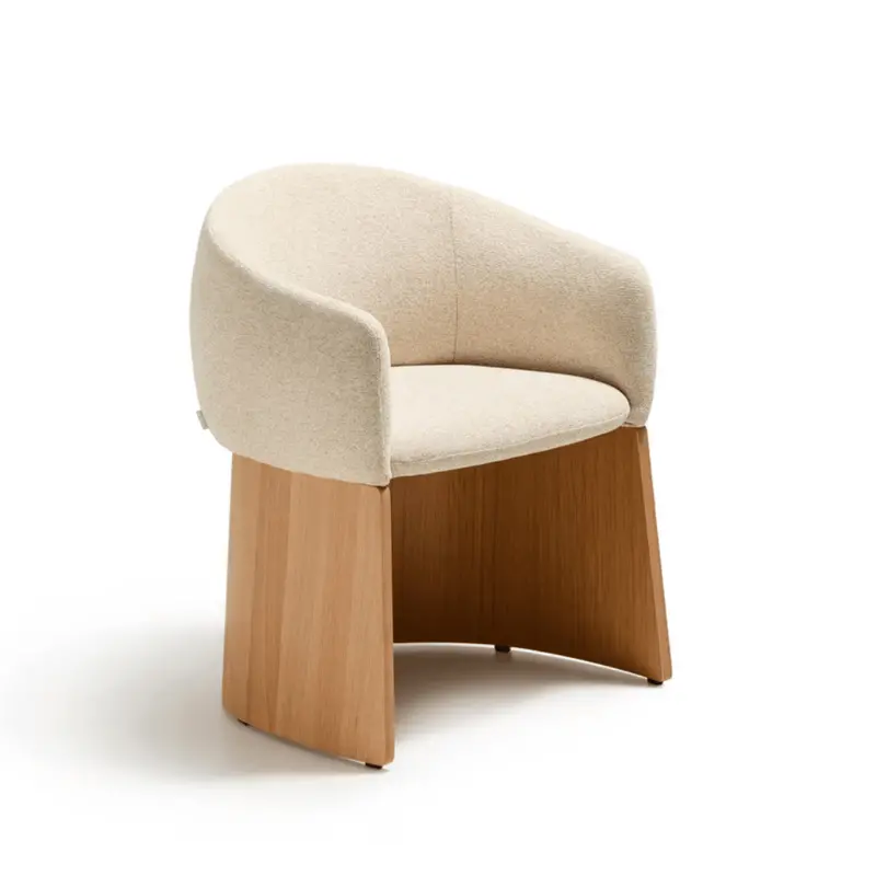 Bosca Beige & Oak Timber Dining Chair