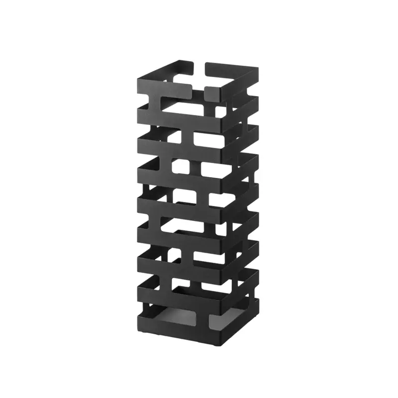 Brick Square Umbrella Stand in Black – Minimalist Floor Stand for Entryways