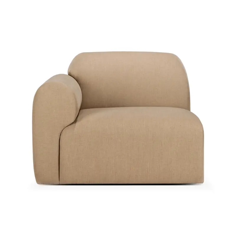 Bulky Modular Sofa Section with Left-Side Chaise