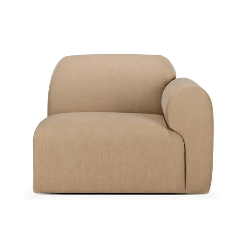 Bulky Modular Sofa Section with Right-Side Chaise