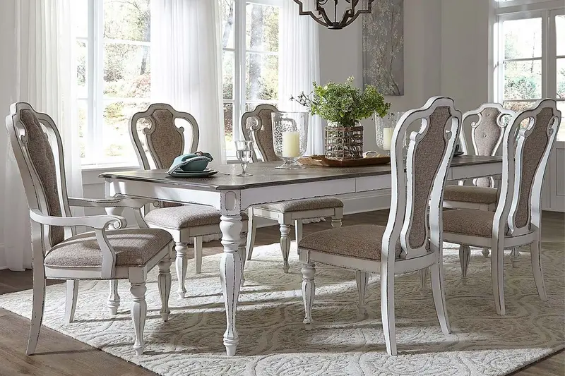 Canterbury Antique White Complete Dining Room Furniture Set