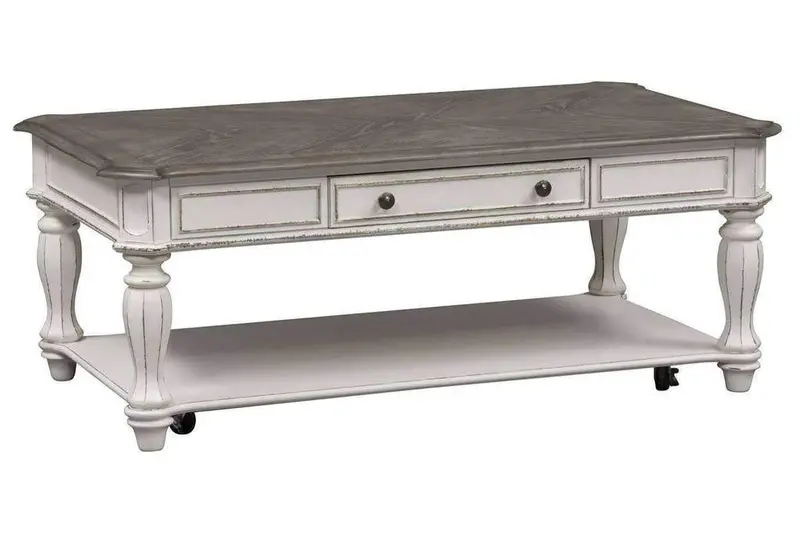 Canterbury Antique White Occasional Furniture Collection – Rustic-Chic Ensemble