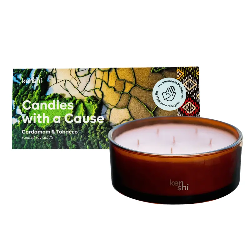 Cardamom and Tobacco Fragrance Soy Candle – XL Size