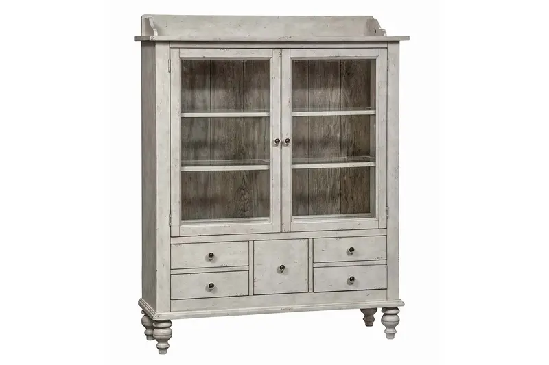 Carlee Antique Linen Modern Farmhouse Dining Storage Cabinet