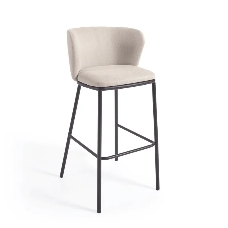 Carly Ivory Bar-Height Barstool