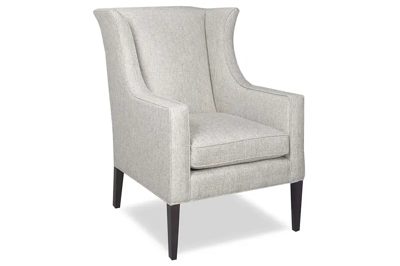 Carole Fabric Wingback Accent Chair with 8-Way Hand-Tied Support and Tight Back Design
