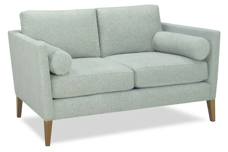 Cassandra 60″ Contemporary Loveseat with Bolster Pillows