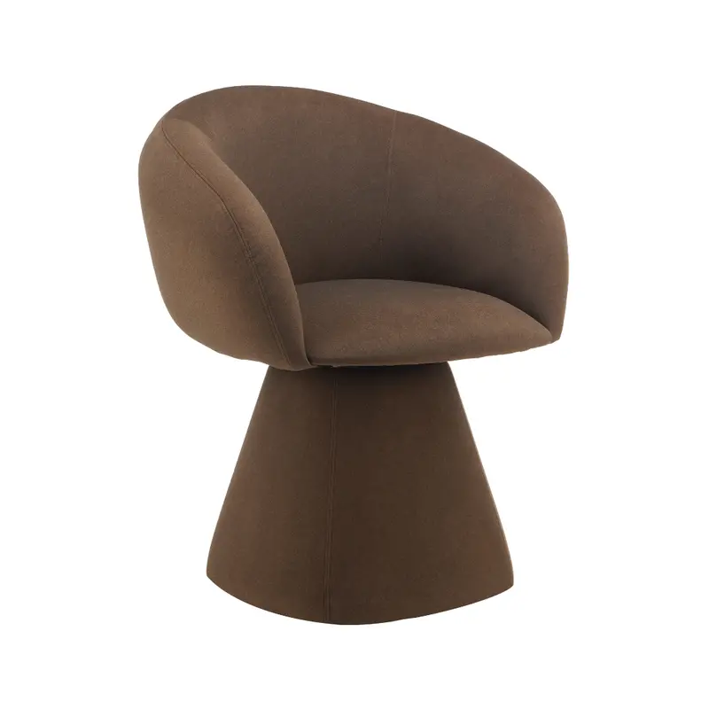 Cassim Chocolate-Tone Swivel Dining Chair